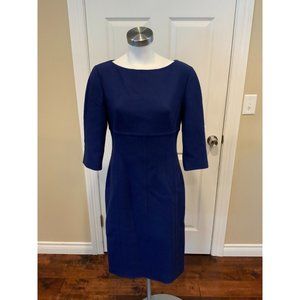 Michael Kors Collection Navy Blue Wool Crepe Dress, Size 10 NWT $1,995